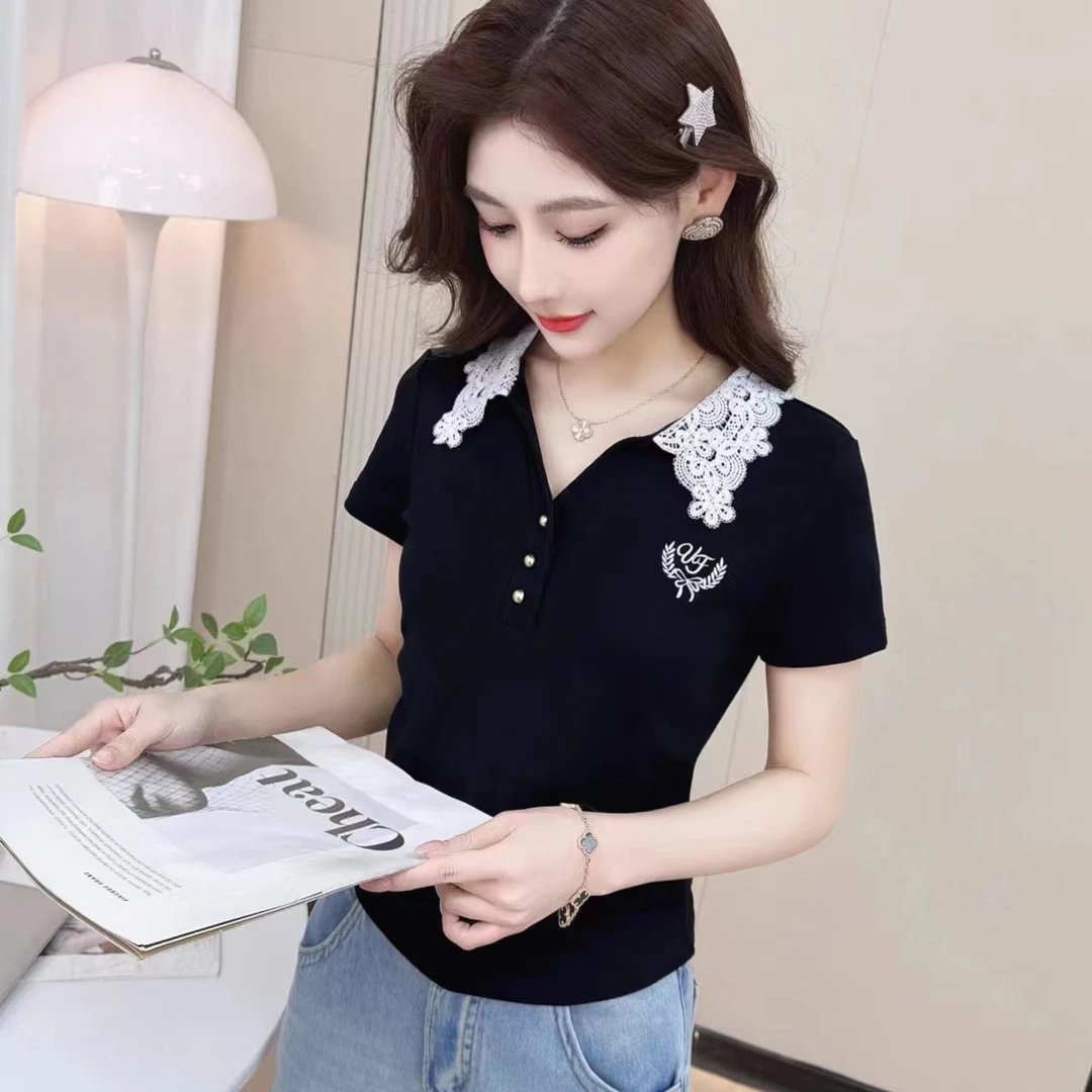 2205#【衣长52】短袖打底衫女百搭2025新款夏季显瘦小衫针织上衣