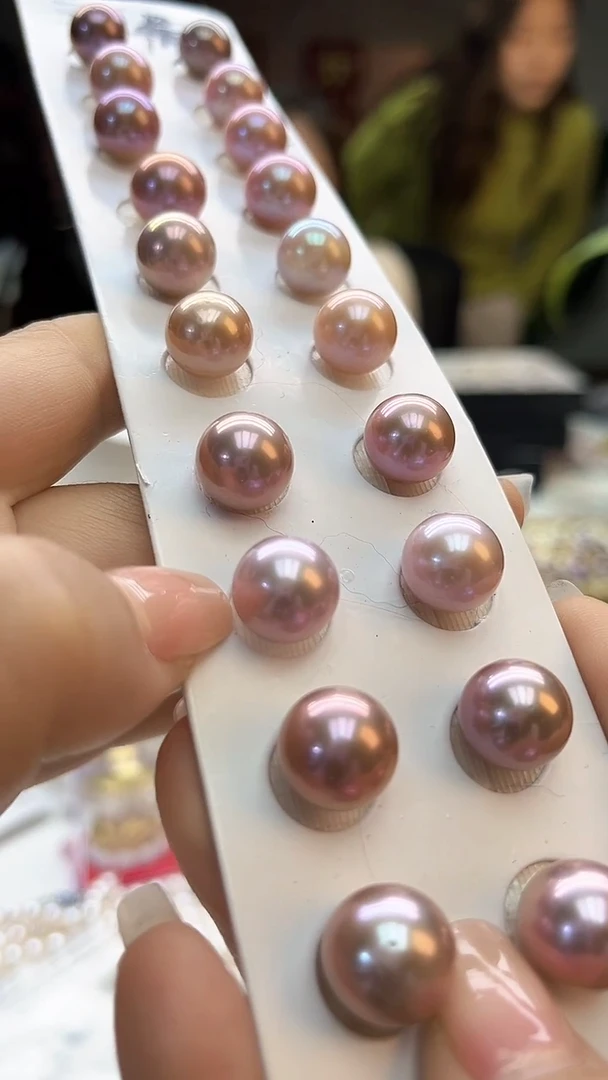 未镶嵌裸珠淡水珍珠紫色系12mm(多样性发一）