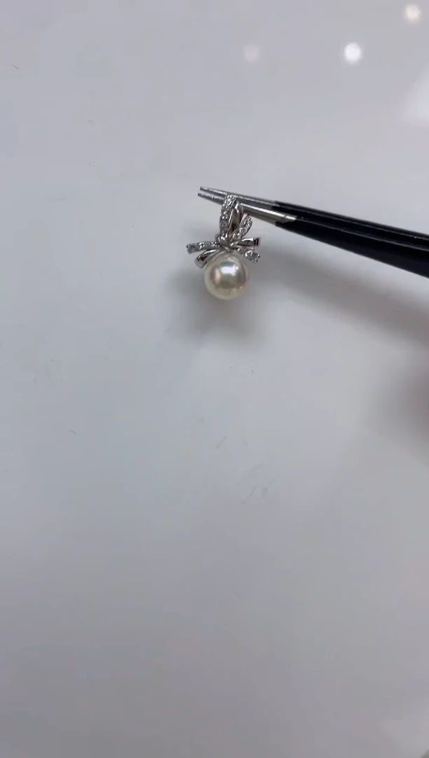 海水珍珠银S925镶嵌颈饰