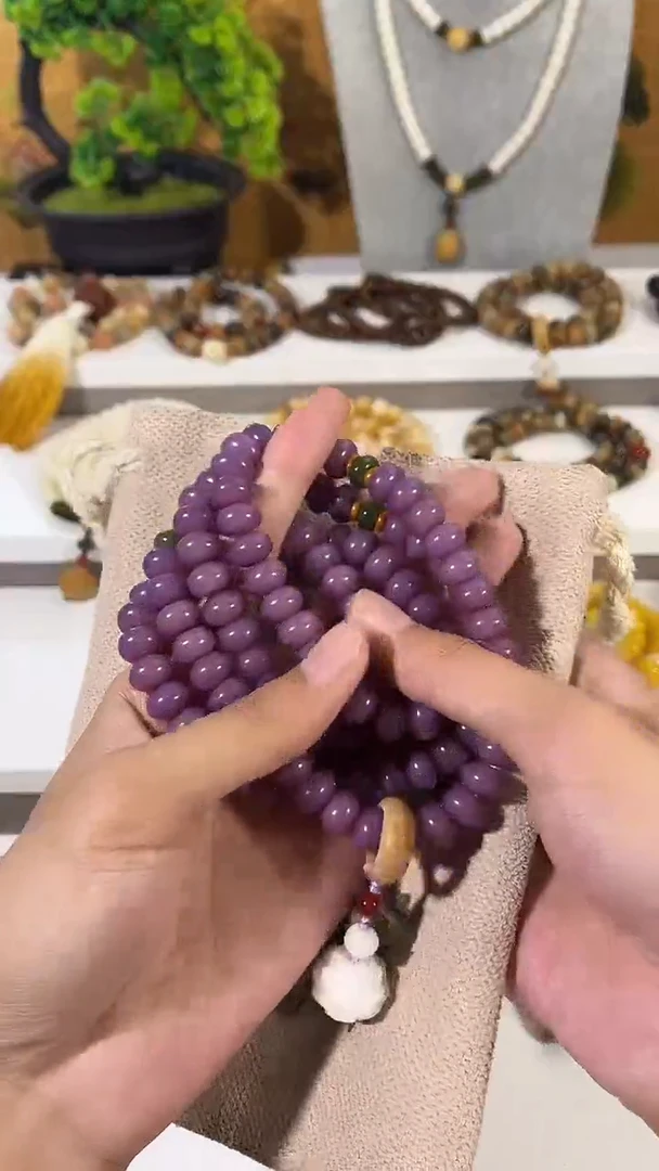 手串菩提根/象牙果卡8*11紫气东来108颗