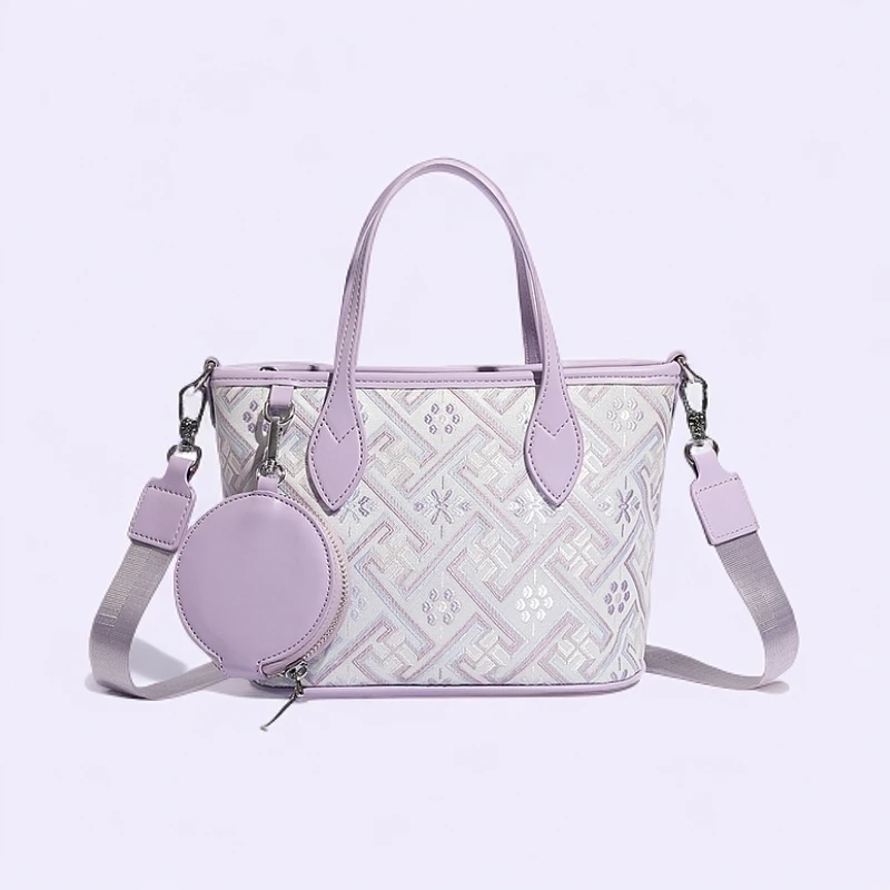 2025新中式国风非遗壮锦包包民族风托特包女单肩手提包外出小拎包