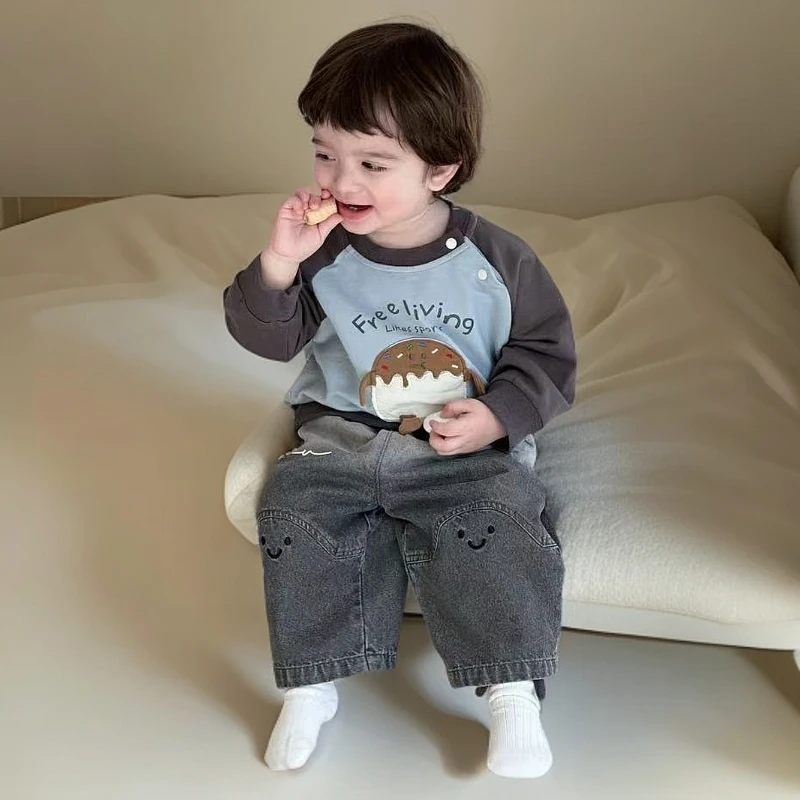 婴幼儿拼接卫衣休闲风C8853