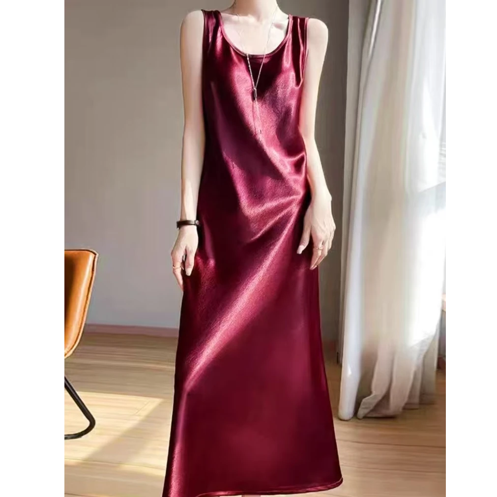 901裙子鎏金缎面高端时尚名媛款式大爆款非常有气质修身显瘦