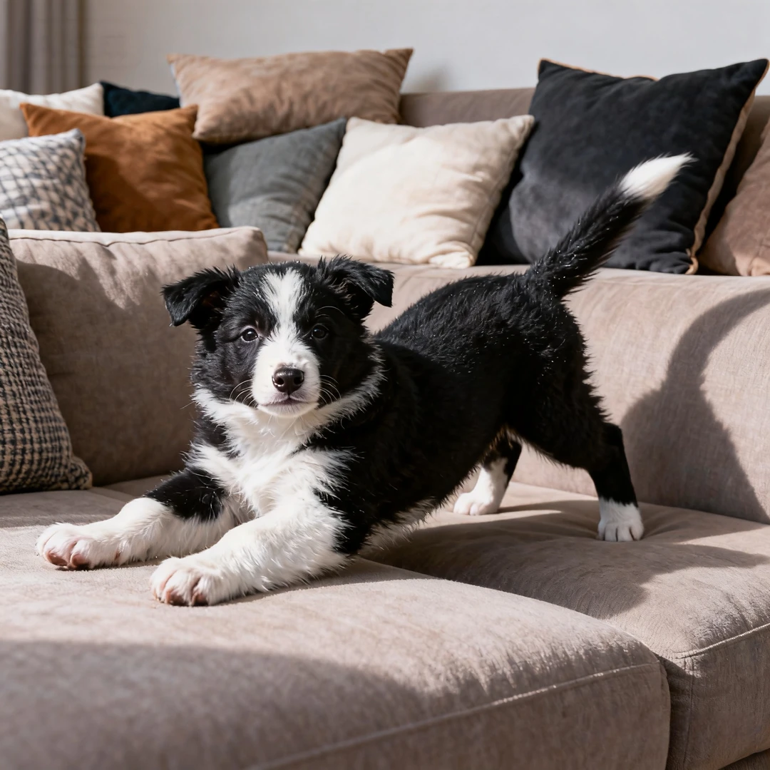 边牧幼犬幼宠白色幼崽宠物狗纯白可爱型粘人网红便宜大骨架活体狗