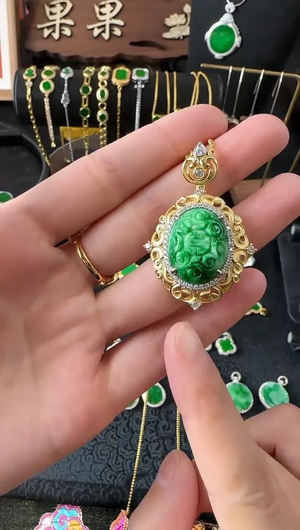 【闪购商品】翡翠颈饰银S925镶嵌吊坠