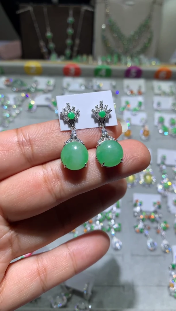 未镶嵌翡翠耳饰耳坠