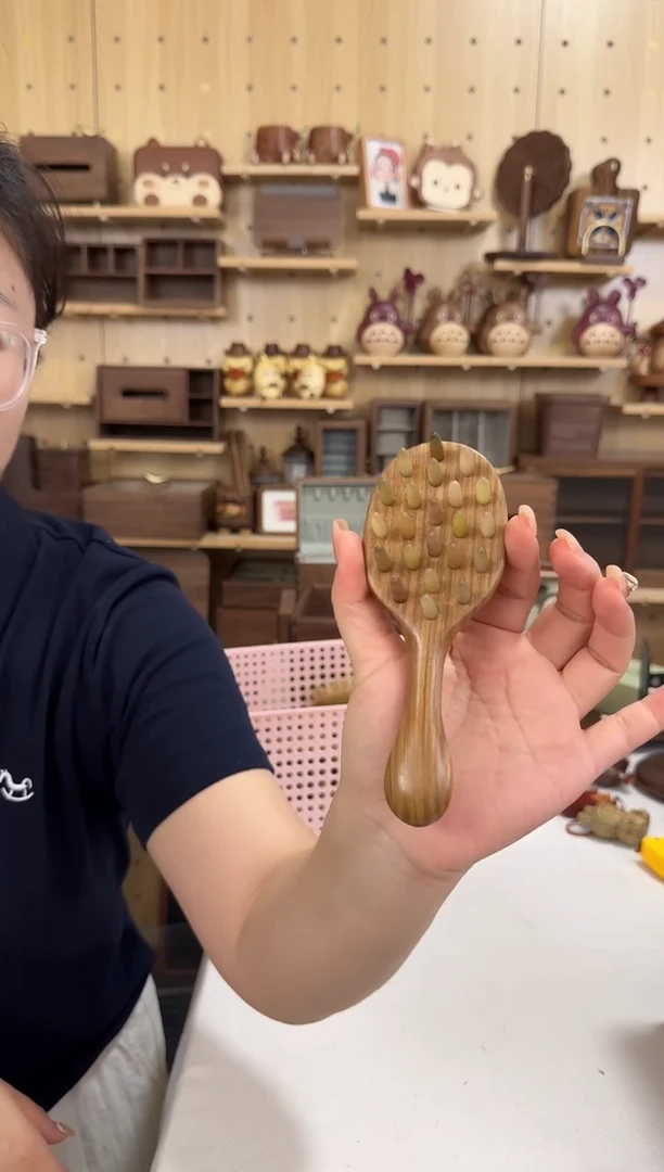 木绿檀木特价羊角按摩梳