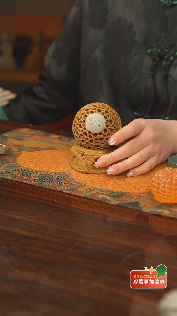 常**拓纯手工太极玲珑球香炉