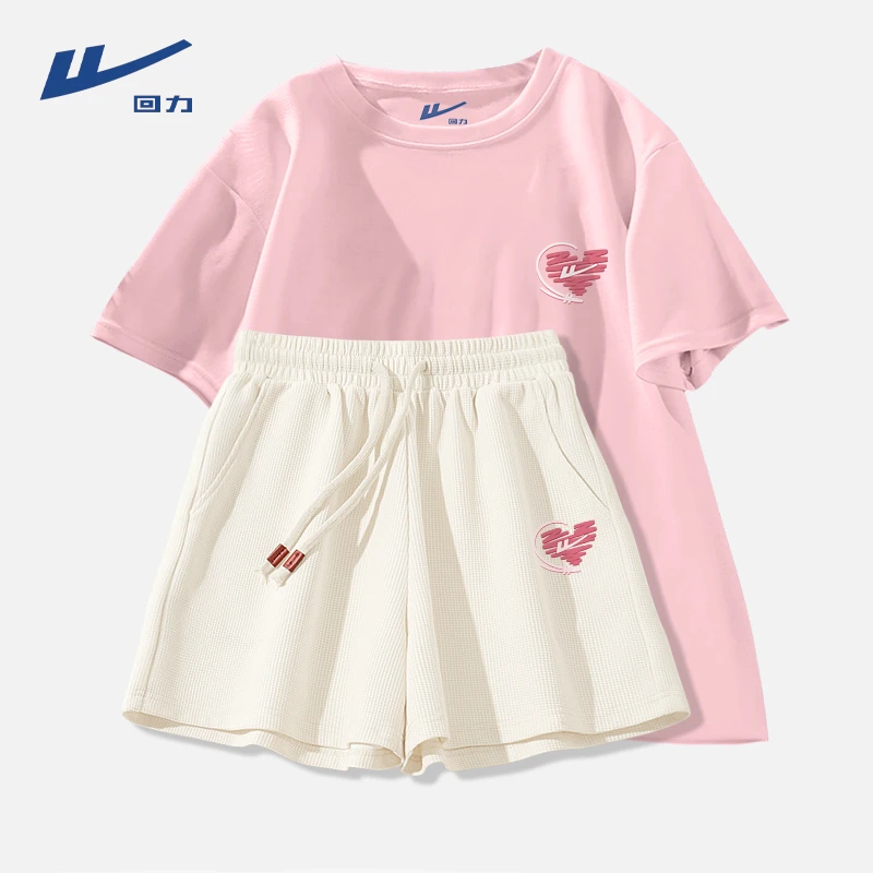 Warrior/回力洋气百搭休闲运动套装女夏2025新款短袖短裤女装穿搭