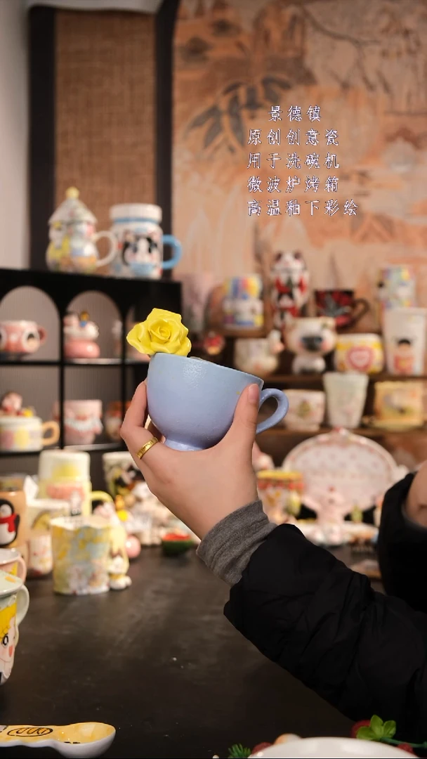 摆件陶旺的可以陶瓷手工手绘设计师款