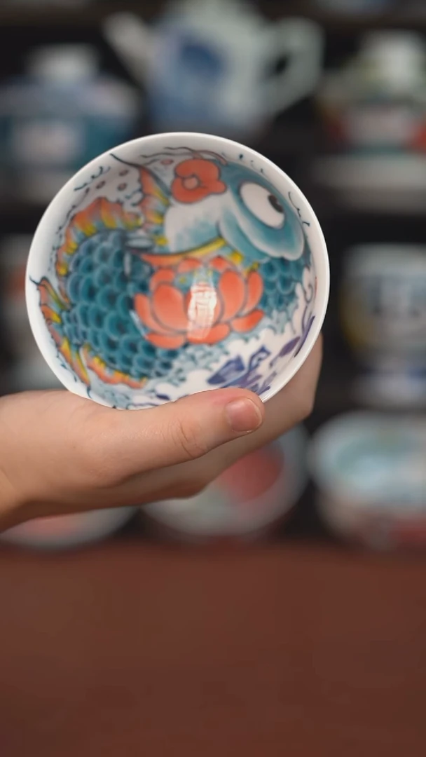 老师作品神仙鱼鸡心杯(微瑕福利 )