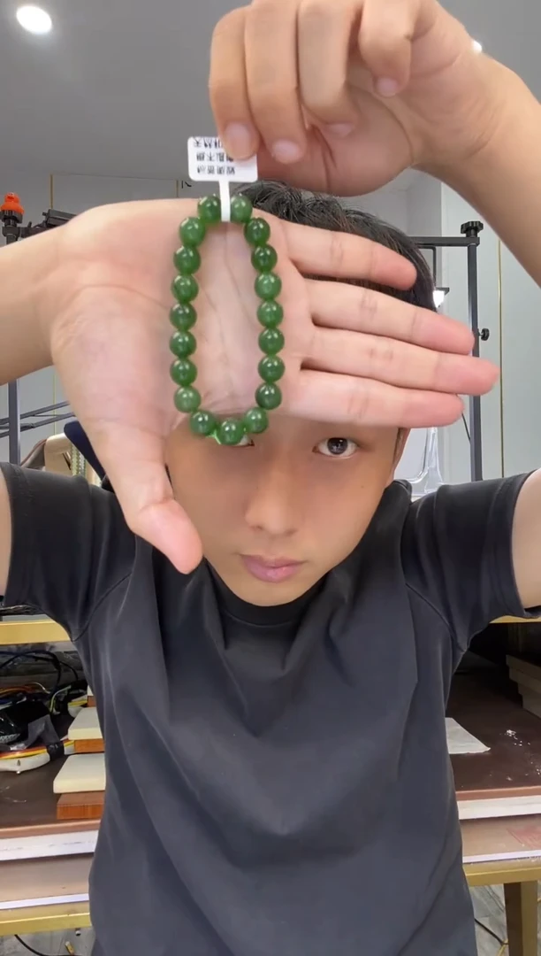 手串未镶嵌和田玉天然俄罗斯碧玉手串卡10mm