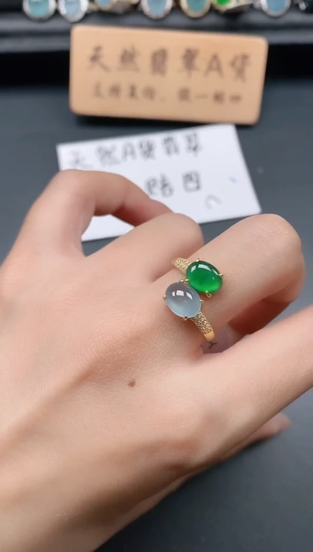 银S925镶嵌戒指翡翠111111111