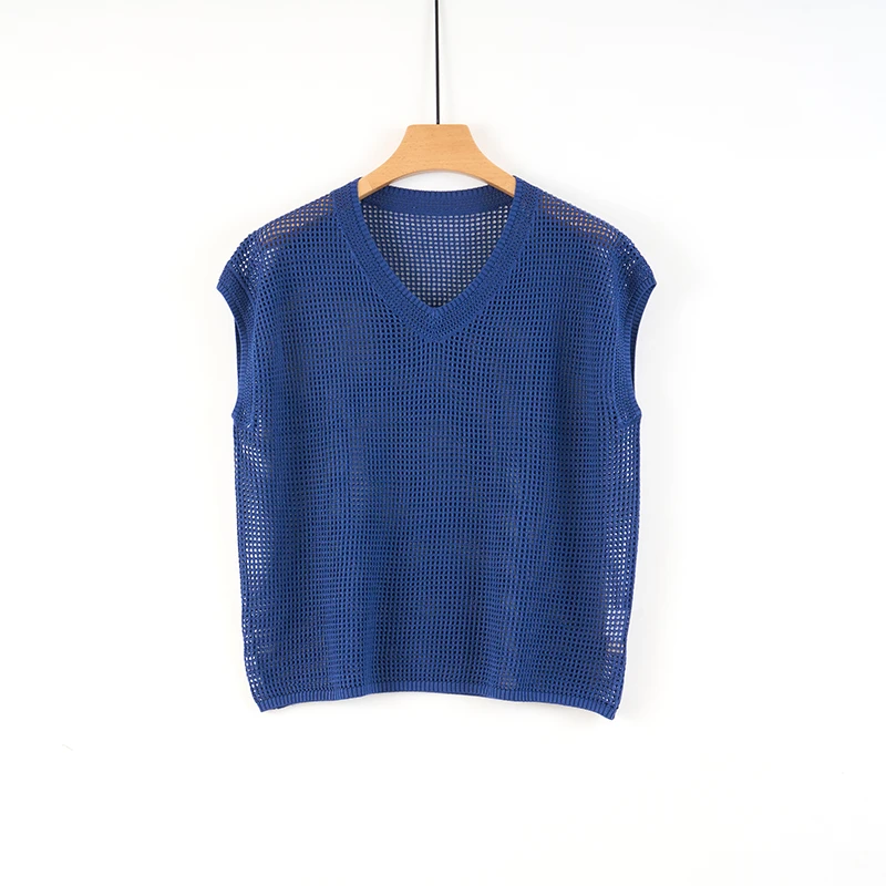 天山【100桑蚕丝】2025夏季新款女士休闲纯色百搭针织衫-YTNL5591T