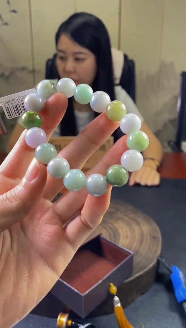 未镶嵌定制翡翠珠串 拍一发一