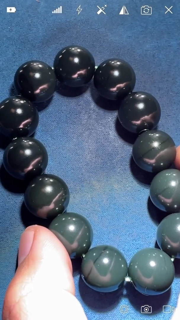 未镶嵌和田玉把件SC 圆珠手串卡16