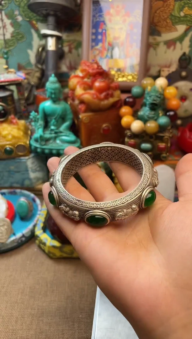 银S925镶嵌挂件翡翠好物推荐好物推荐