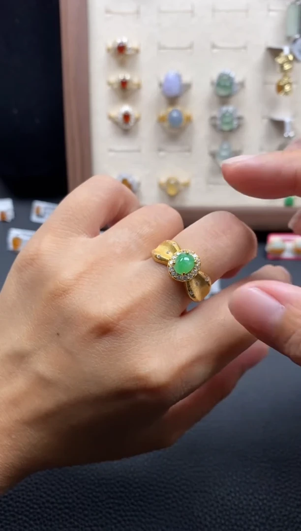 银S925镶嵌戒指翡翠11111