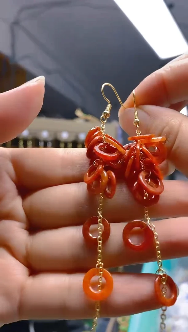 翡翠合金耳饰0290翡翠耳钩