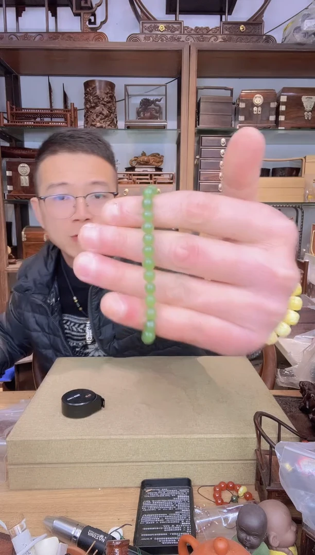 【闪购商品】乌木类书架784碧0.6单圈手串