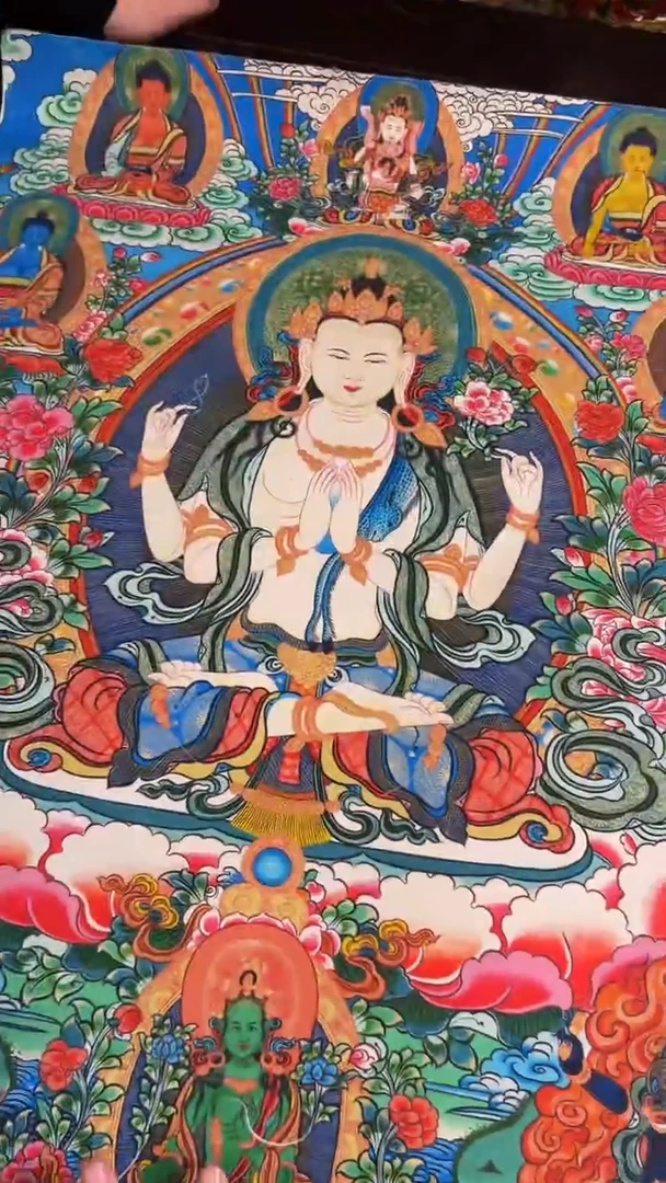 装裱画精品手绘唐卡链接--A