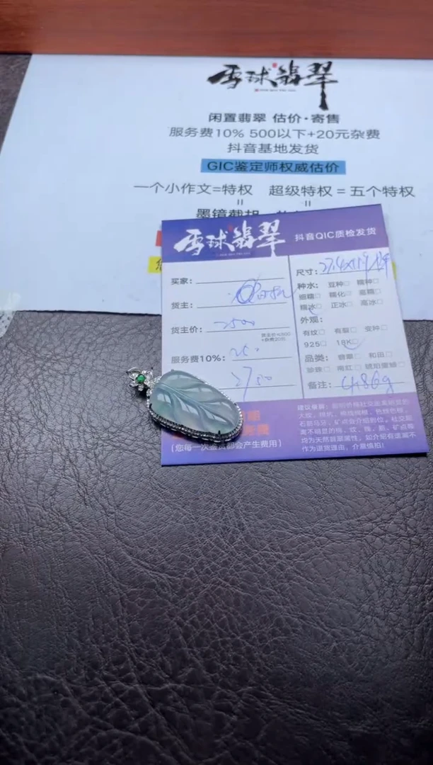 颈饰18K金镶嵌翡翠19901113005