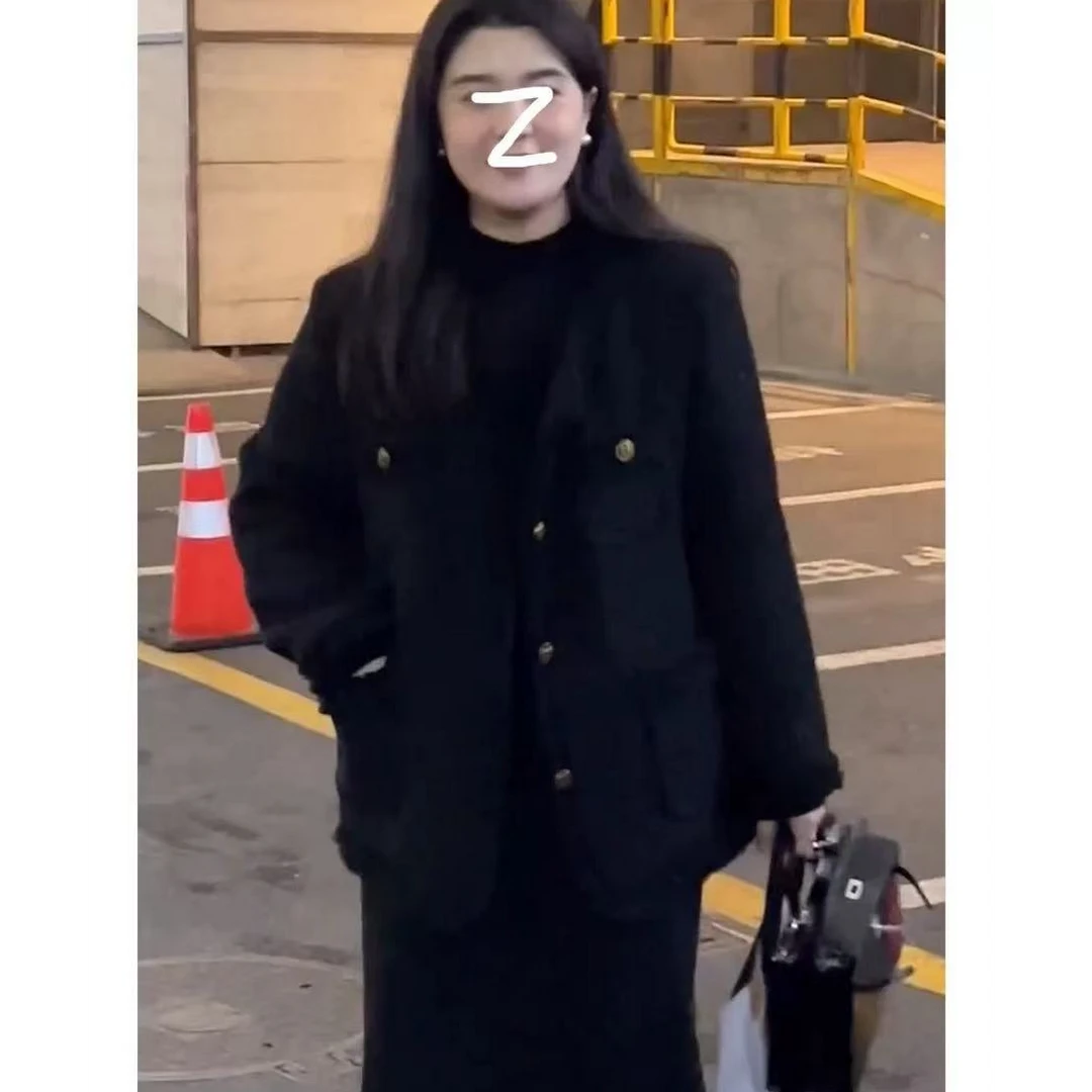 高端定制小香风编织外套女显瘦气质毛边外套N288