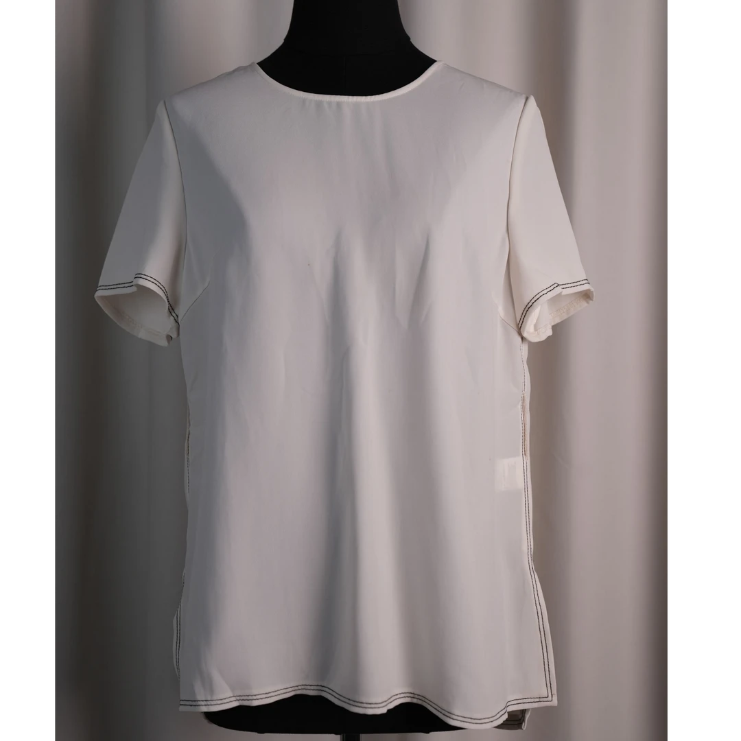 0185#米白色上衣女款衬衣时尚