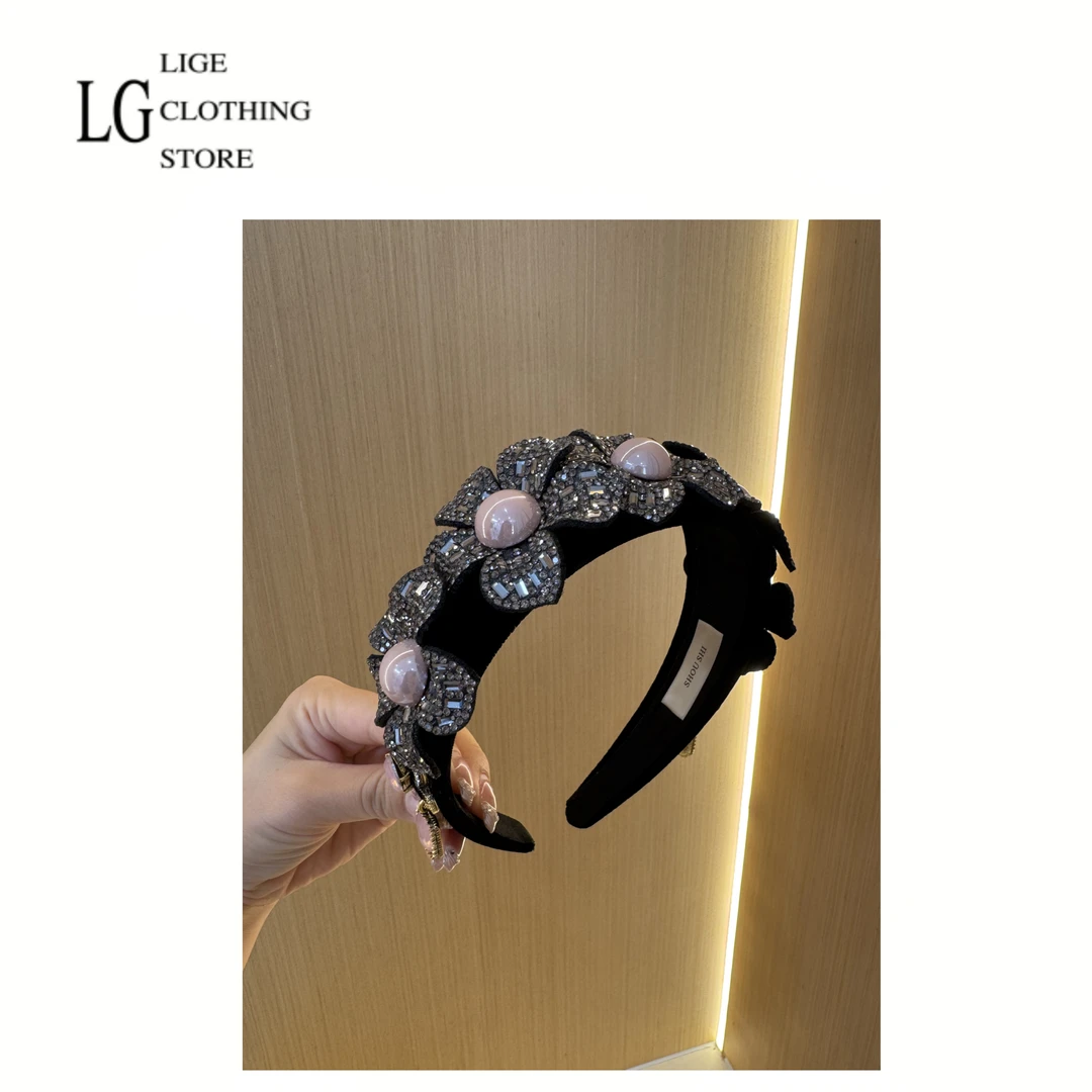 里格 原创设计【1687】轻奢花朵珍珠个性款发饰