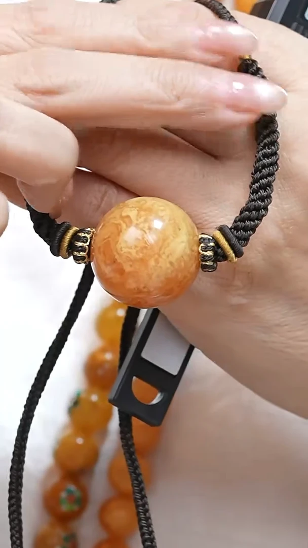 蜜蜡颈饰未镶嵌8342天然蜜蜡珠宝奇石全部保真