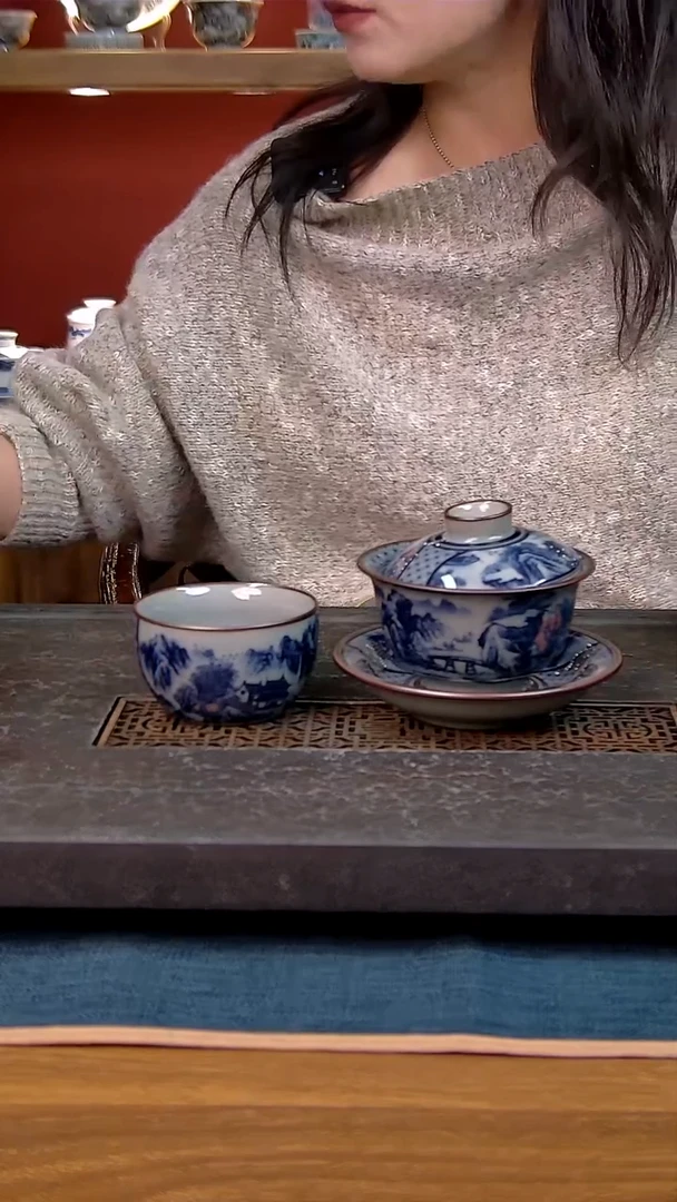 简装家用款2件套 老陶泥开片纹陶瓷茶具