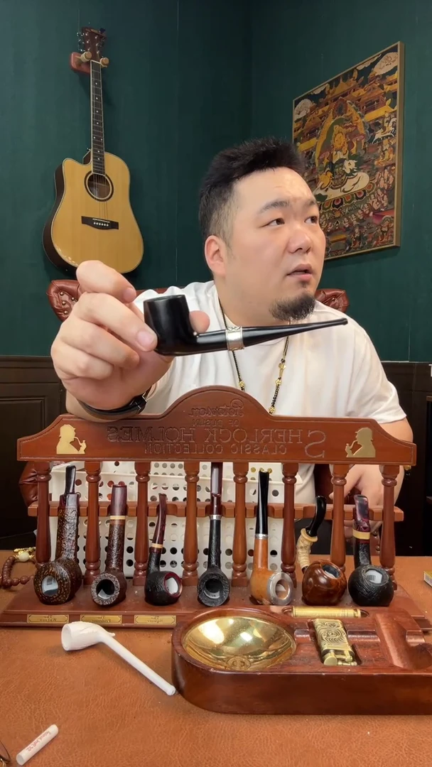 石楠木木雕款羽*意大利进口石楠木烟斗