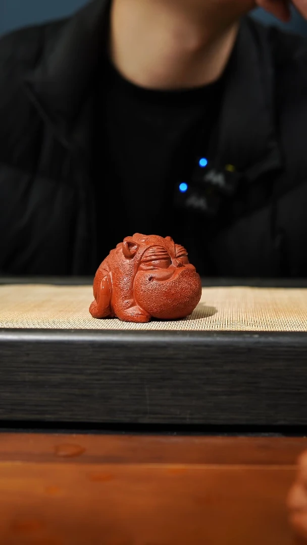 【闪购商品】紫砂茶壶朱泥金蟾，精工手作