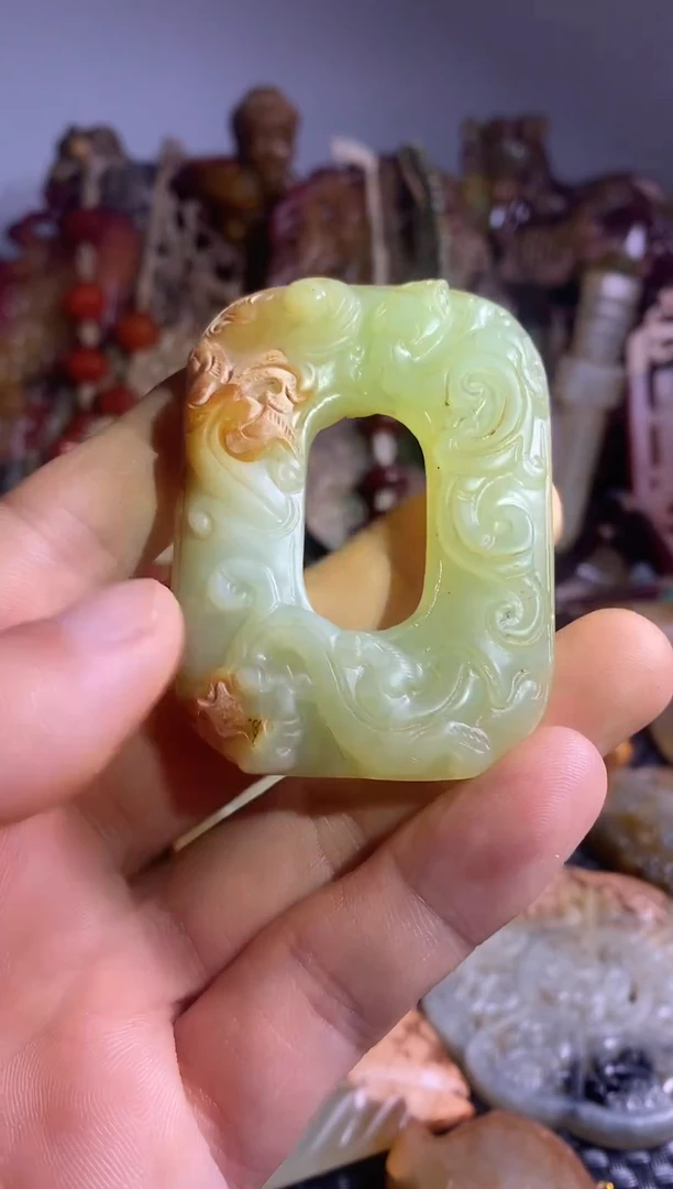 未镶嵌岫岩老玉（透闪石质玉）挂件未镶嵌