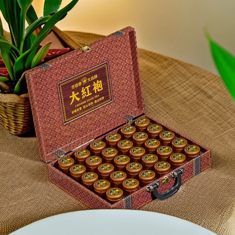 皮箱-大红袍400克茶叶礼盒装送礼送长辈岩骨花香高档茶叶礼盒