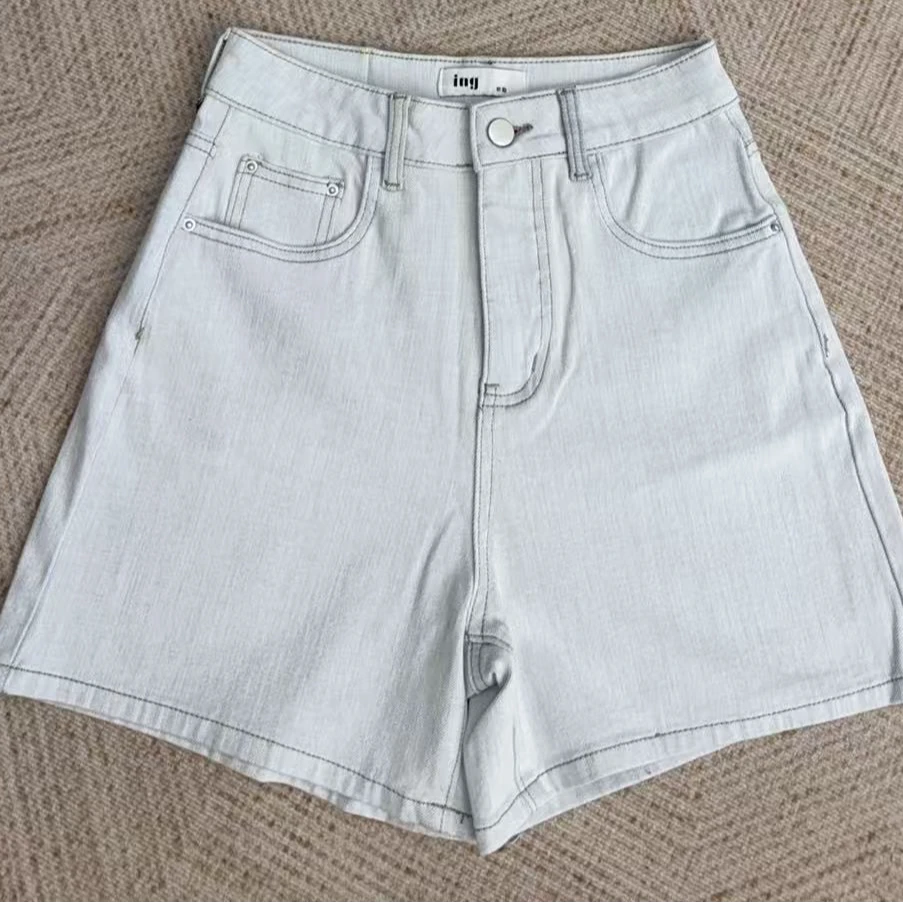 ZOZO-3926夏季新款女素板减龄百搭休闲牛仔短裤