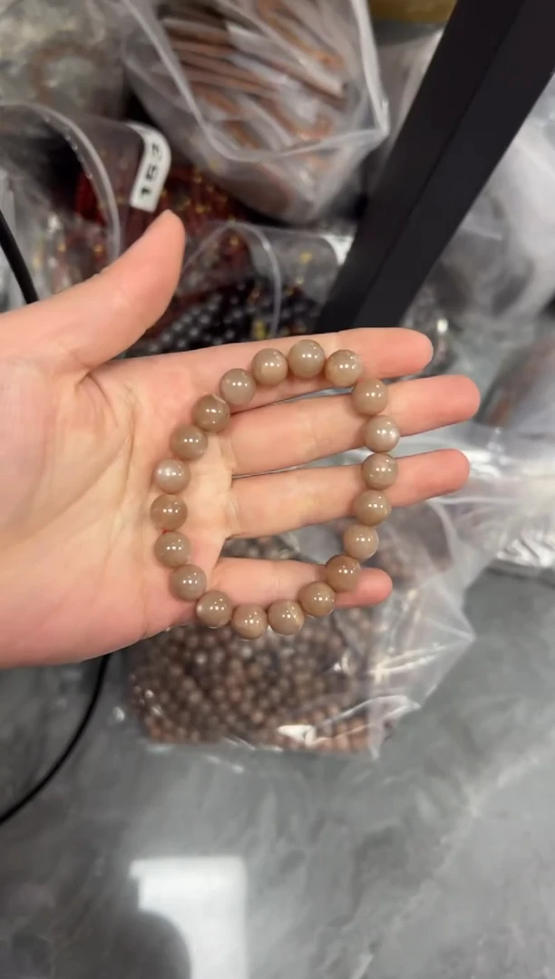 【闪购商品】手链未镶嵌月光石金太阳圆珠手串10MM