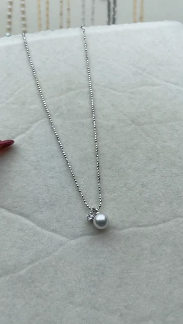 【闪购商品】海水珍珠套链银S925镶嵌Y9