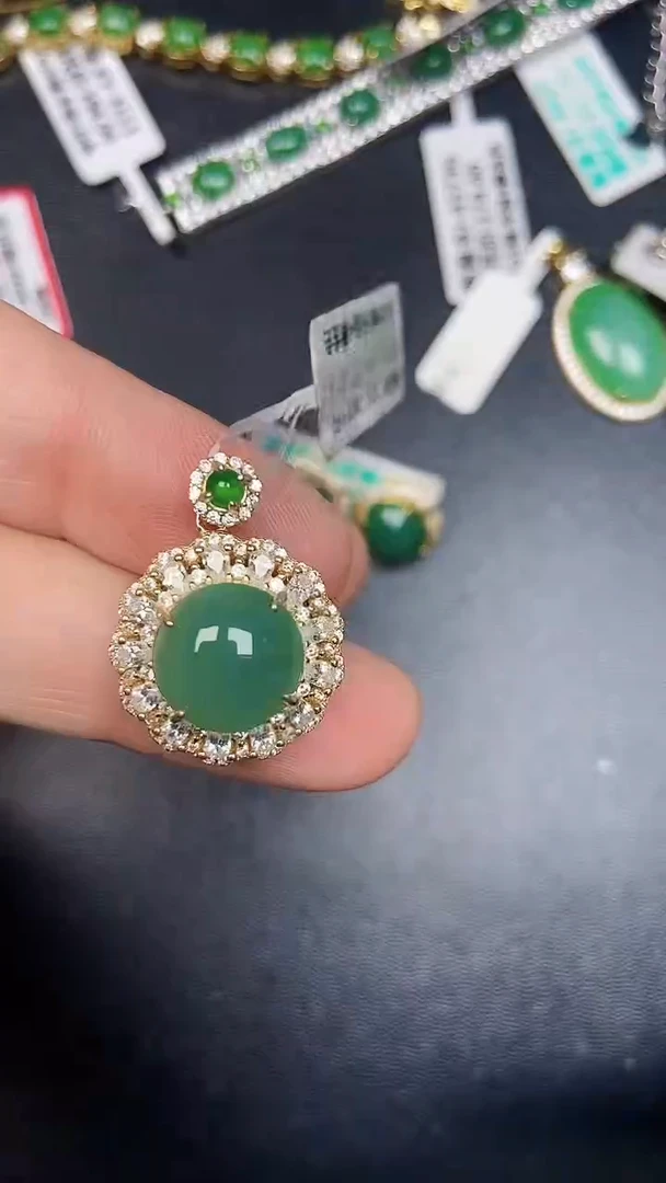 银S925镶嵌戒指翡翠1240