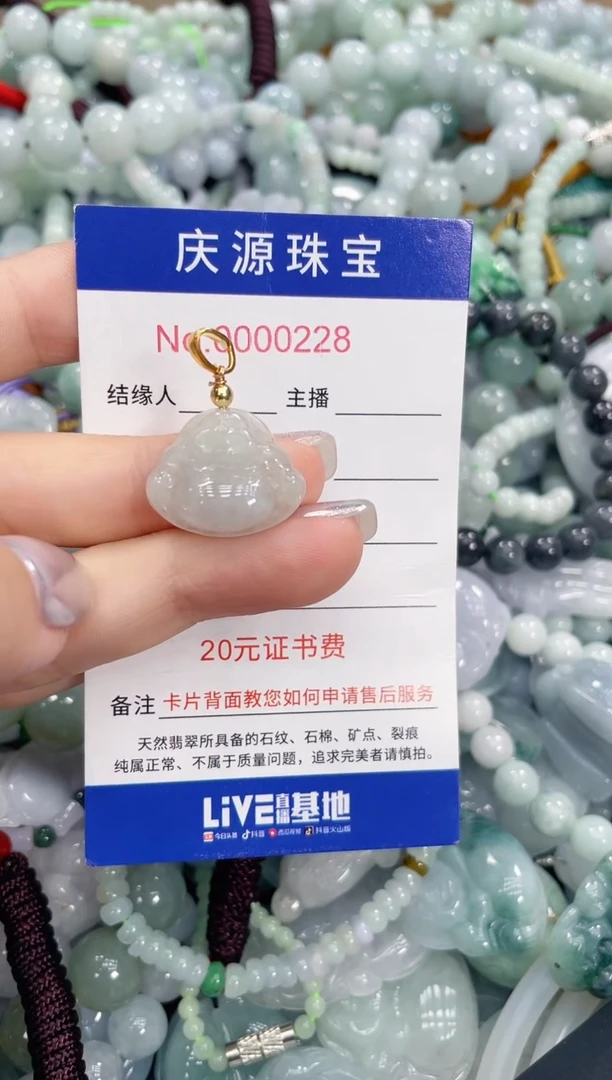 翡翠未镶嵌颈饰0215