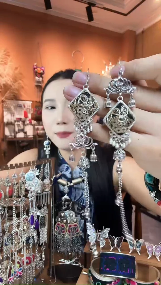 刺绣纯手工民族风耳环