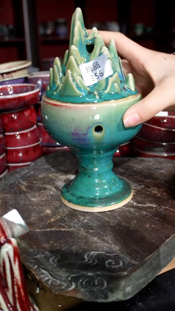 摆件陶精品窑变钧瓷茶器