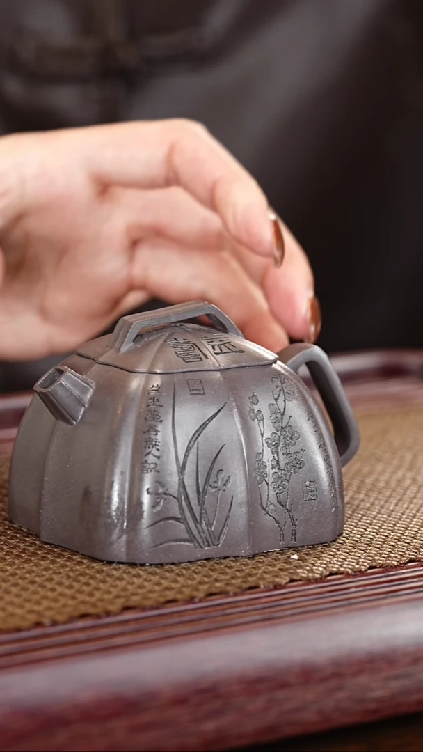 茶壶紫砂【李昌鸿】天青筋纹   200CC