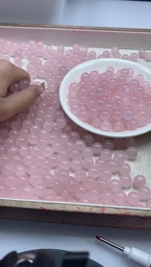 【闪购商品】水晶颈饰未镶嵌w932粉水晶10mm*20颗