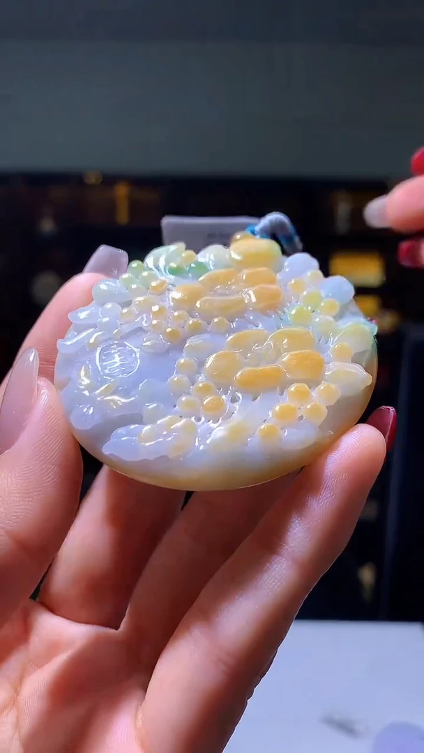 【闪购商品】定制翡翠未镶嵌1057hm-毛货挂件47