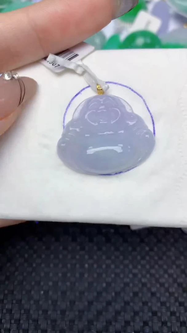 颈饰18K金镶嵌翡翠天然缅甸翡翠a货百元以上9元证书费自理