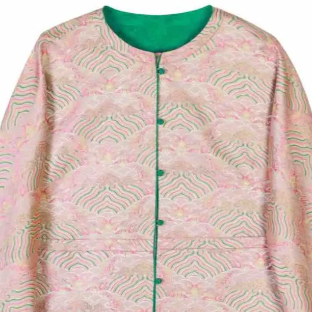 洋 新中式国风  16268  撞色提花外套