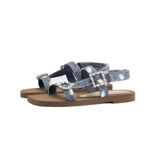 StuartWeitzman【商场同款】CRYSTAL GEO BUCKLE SPORT SANDAL 凉鞋