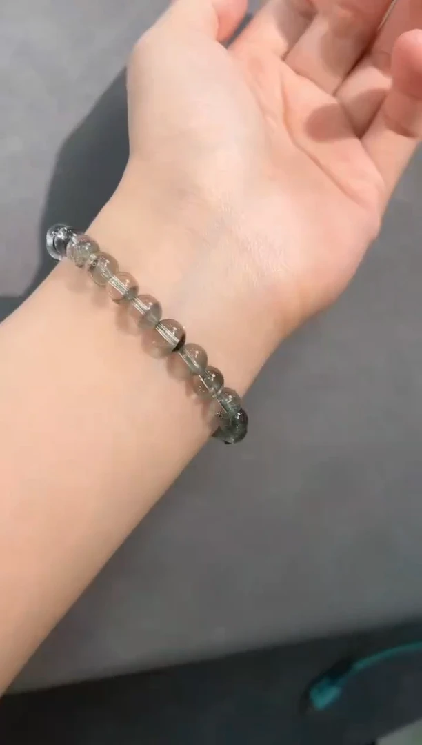 【闪购商品】水晶手链未镶嵌88号绿幽单圈7mm