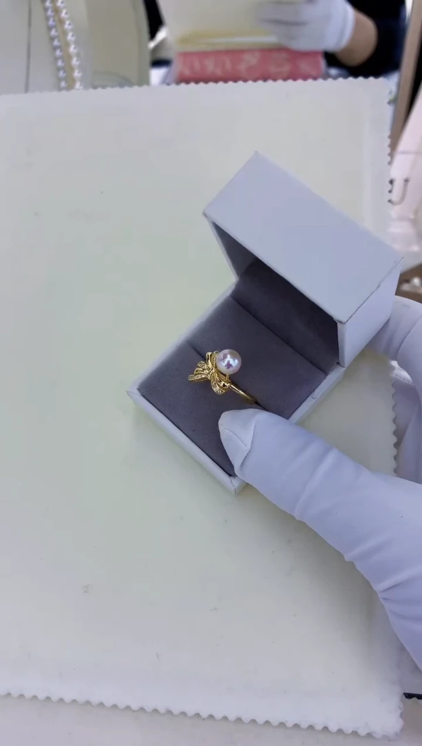 银S925镶嵌饰品海水珍珠热巴款戒指